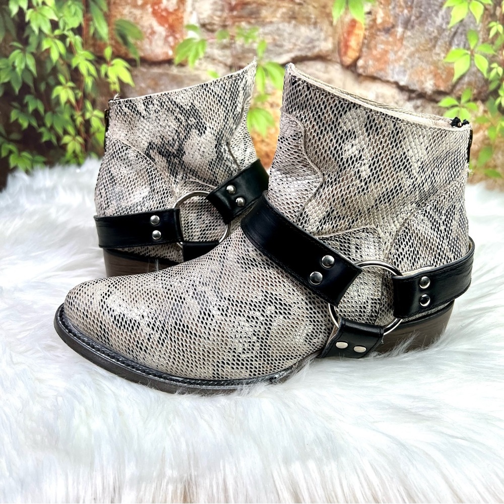 FREEBIRD Santiago Snake Leather Harness Boots, 7 - Picture 5 of 14